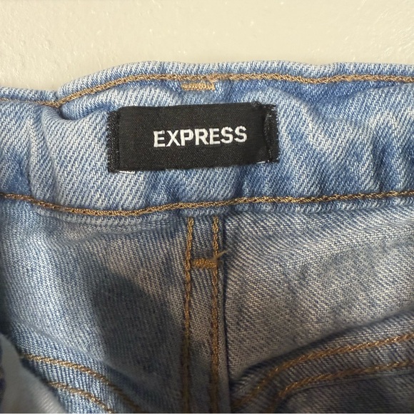 Express Blue Straight Leg Denim - Picture 3 of 5